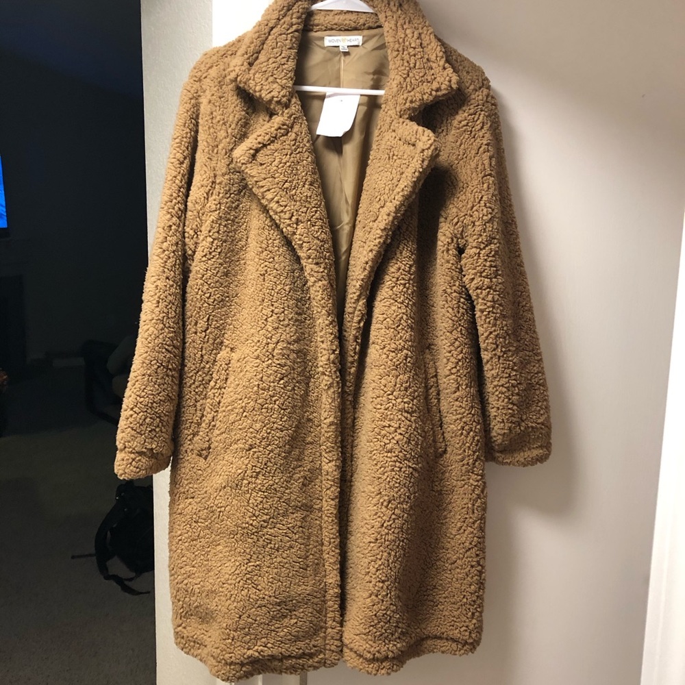 WOVEN HEART teddy bear coat